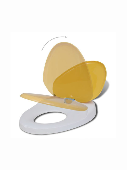 vidaXL Toilet Seat Soft Close Plastic 48.5x36.5cm White