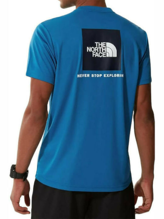The North Face Bărbați T-shirt Sportiv cu Mânecă Scurtă Albastru