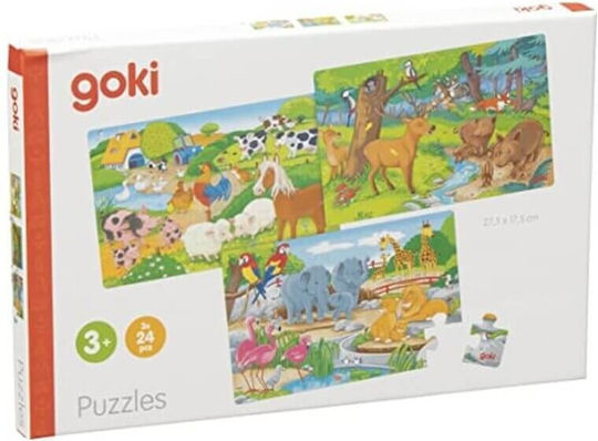 Wooden Kids Puzzle Animals for 3+ years+ Years 72pcs Goki