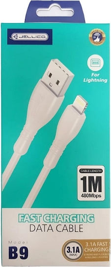 Jellico B9 USB-A to Lightning Cable Λευκό 1m (34.912.0997)