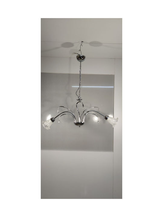 Epiplo-Fos Kronleuchter Ø76cm mit Kristallen Silbern