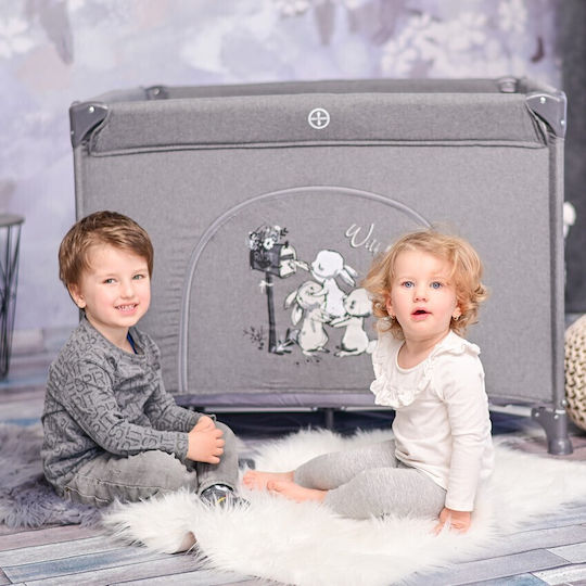 Lorelli Happy Game Zone Cool Park with Mattress Grey Star 100x100cm