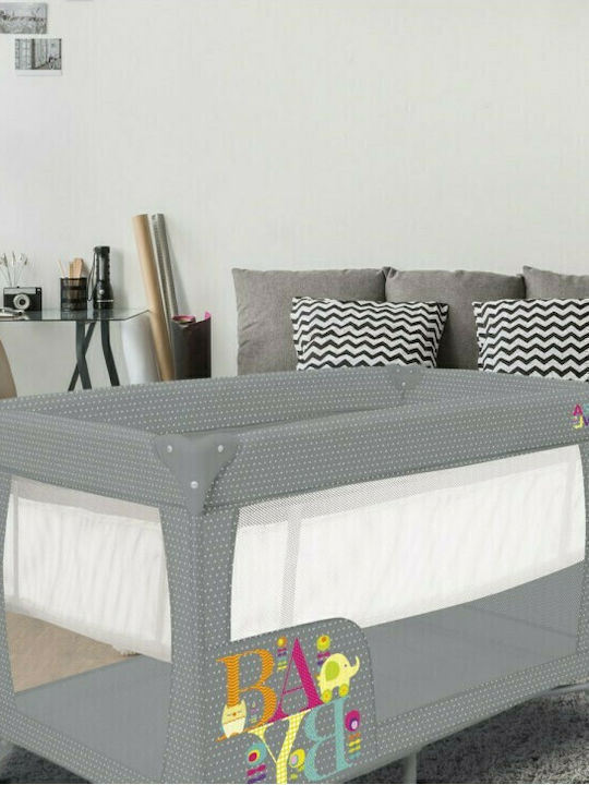 Asalvo Smooth Laufstall 2 Ebenen Gray 125x65cm