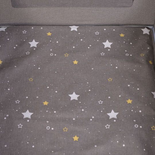 Cangaroo Once Upon A Time Loc de joacă 2 Nivele cu Saltea Gri 125x62cm