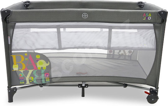 Asalvo Smooth Laufstall 2 Ebenen Gray 125x65cm