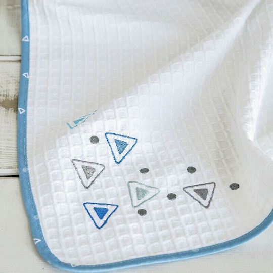 Nima Blanket Cot Blob Waffle White 110x140cm