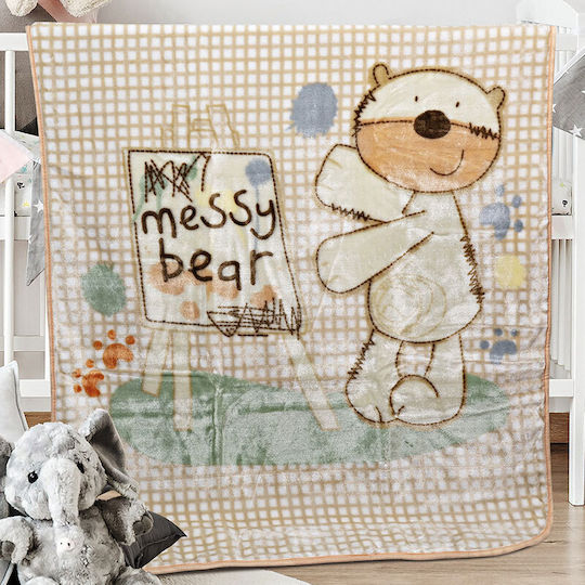 Beauty Home Blanket Cot Art 5257 Velvet Beige 110x140cm