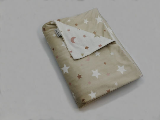 Pierre Cardin Blanket Spanish Nursery Swaddling Blankets Soft Plus Moon Fleece Beige 80x110cm