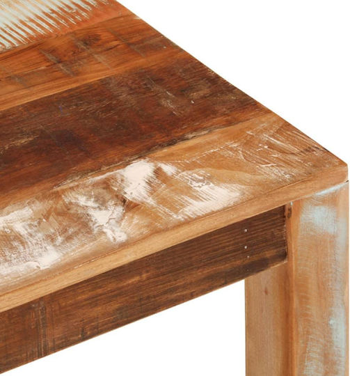 Square Central Coffee Table Made of Solid Wood Multicolour W55xL55xH35cm