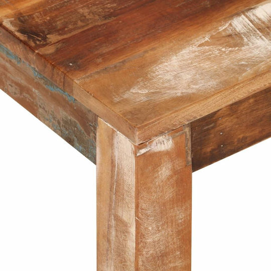 Square Central Coffee Table Made of Solid Wood Multicolour W55xL55xH35cm