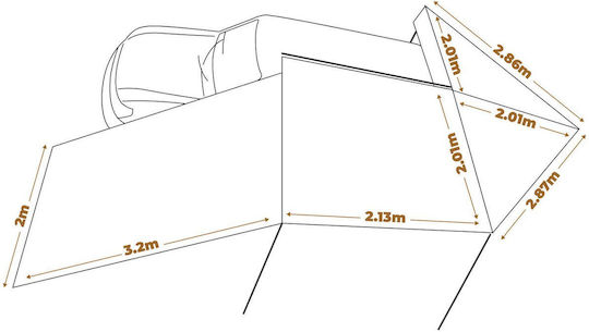 OZtrail Blockout 270 Awning Προέκταση για Σκηνή Camping 220x16εκ.