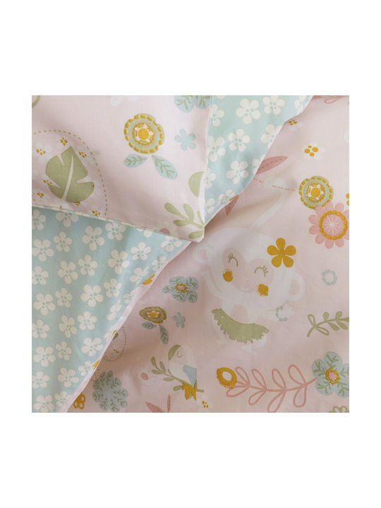 Nima Happy Monkey Set Baby Bettlaken Für Krippe Baumwolle Rosa 120x170cm 3Stück