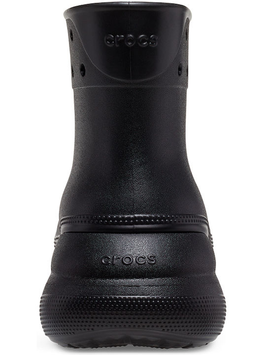 Classic Crush Women's Short High Heel Wellies Black
