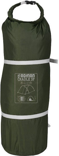 OZtrail Cradle Camping Tent Igloo Khaki with Double Cloth 4 Seasons for 3 People Waterproof 3000mm 215x280x115cm