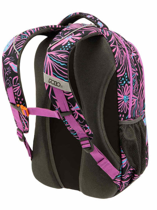 Polo Gem School Bag Backpack Junior High-High School in Purple color 25lt