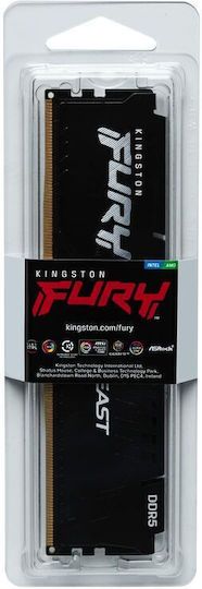Kingston Fury Beast DDR5 με Module 1x16GB και Ταχύτητα 5200 για Desktop