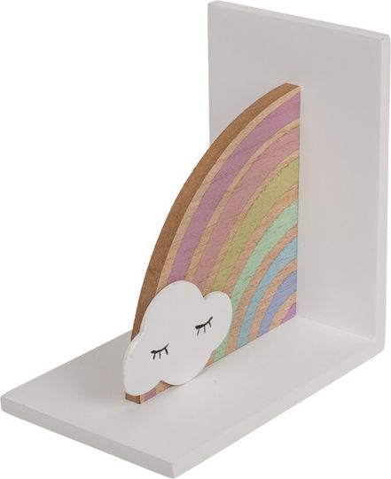 Wooden Bookend Rainbow 2pcs 10x10x15.5cm