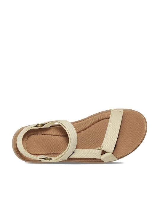 Jadito Γυναικεία Σανδάλια Flatforms Μπεζ
