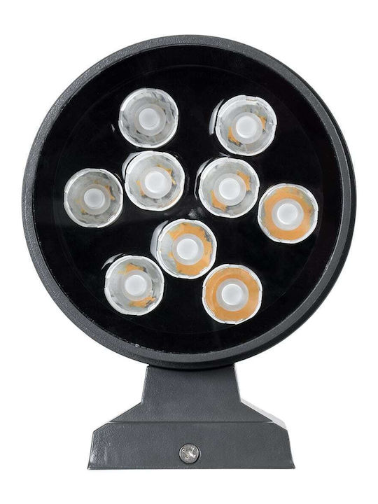 GloboStar Wall-Mounted Outdoor Spot LED IP67 24W with Warm White Light Double Beam