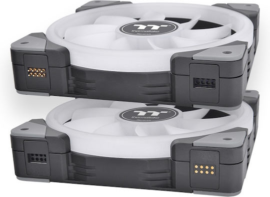 Thermaltake Swafan EX14 Set Ventilatoare Pentru Carcasă 140mm (2000rpm / 81.6cfm) Cu Iluminare RGB Și Conexiune 9 Pini 3 Bucăți