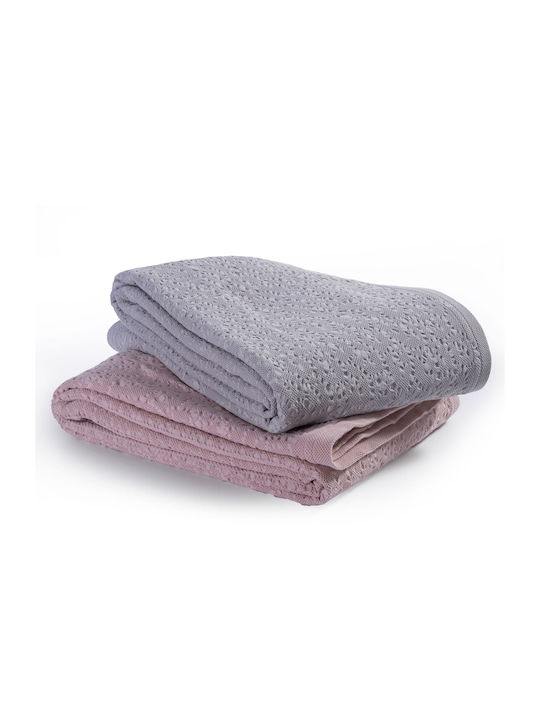 Nef-Nef Homeware Valencia Κουβέρτα Πικέ Υπέρδιπλη 230x250εκ. Gray