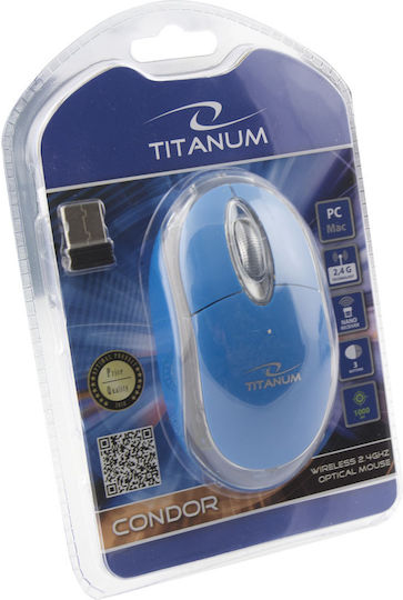 Esperanza Titanum TM120 Ασύρματο Mini Ποντίκι Μπλε