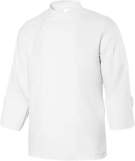Velilla Mantel Koch 100% Mikrofaser Unisex Weiß mit Langärmelig 405210