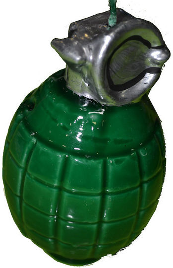 Easter Candle Scented and Handmade Grenade Green