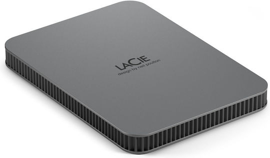 Lacie Mobile Drive Secure USB-C 3.0 / 3.1 / 3.2 Εξωτερικός HDD 2TB 3.5" Space Grey