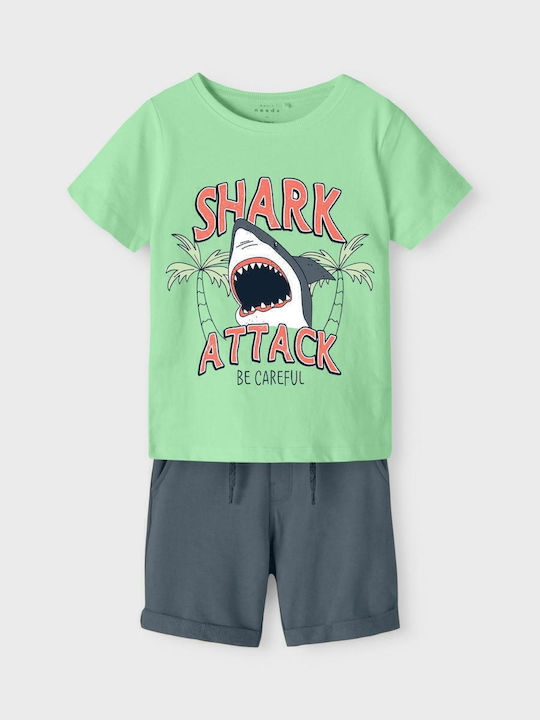 Kids' Set with Shorts Summer 2pcs Green