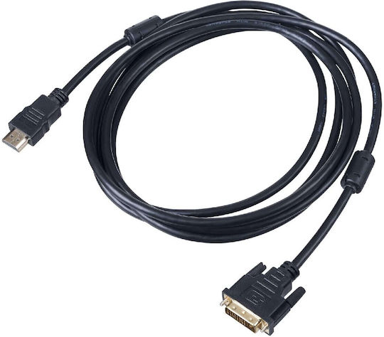 Akyga Kabel DVI-I-Stecker - HDMI-Stecker 3m Schwarz (AK-AV-13)