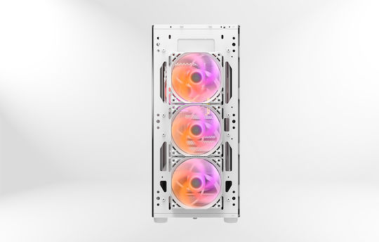 Darkflash DK360 Gaming Midi Tower Κουτί Υπολογιστή με Πλαϊνό Παράθυρο Λευκό