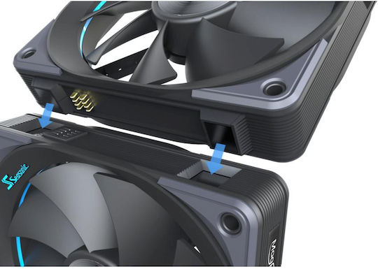 Seasonic MagFlow 1225 Case Fan 120mm (2000rpm / 63.33cfm) Χωρίς Led Φωτισμό και Σύνδεση 4-Pin PWM 3τμχ