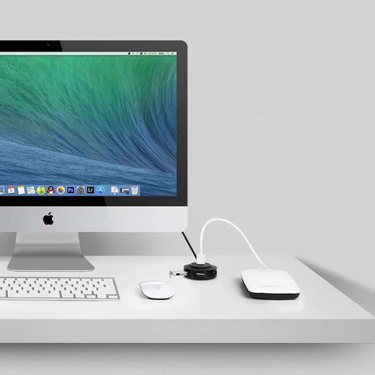 Ugreen CR106 4-Port USB 2.0 Hub with USB-A Connection White