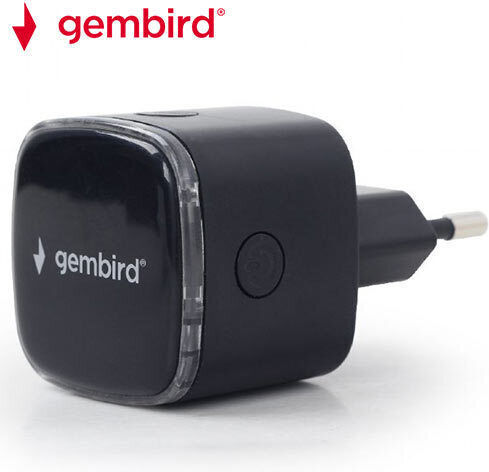 Gembird WNP-RP300-03 WiFi Extender Single Band (2.4GHz) 300Mbps Black