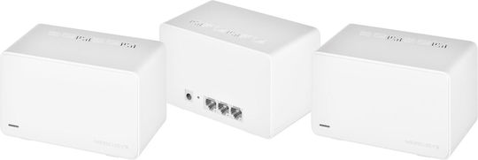 Mercusys Halo H80X v1 WiFi Mesh Network Access Point Wi‑Fi 6 Dual Band (2.4 & 5GHz) in Triple KIt