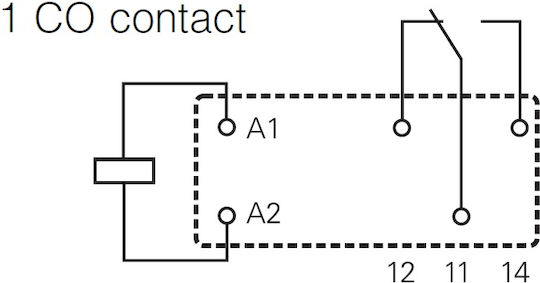Schrack Ρελέ 24V 12A Mini 1P 24V AC 12A RT214524 01.077.0082