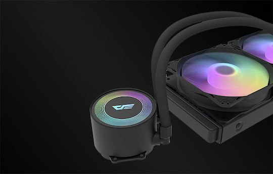 Darkflash DA240 Wasserkühlsysteme AIO CPU mit 2 Lüfterabmessung 120mm und ARGB Beleuchtung