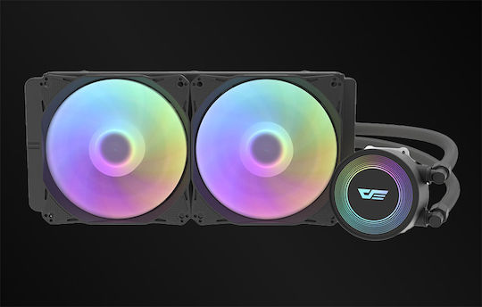 Darkflash DA240 Wasserkühlsysteme AIO CPU mit 2 Lüfterabmessung 120mm und ARGB Beleuchtung
