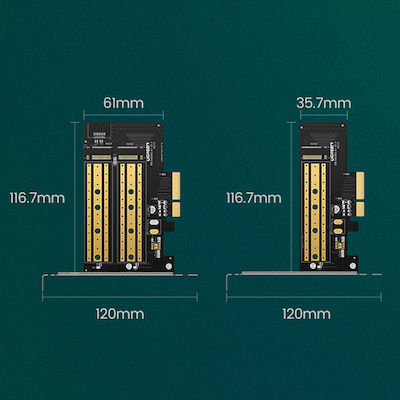 Ugreen Card de control PCIe cu 2 porturi M.2