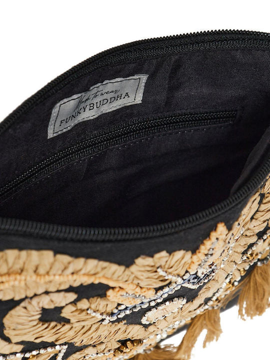FBL007-15110 Straw Women's Clutch Black