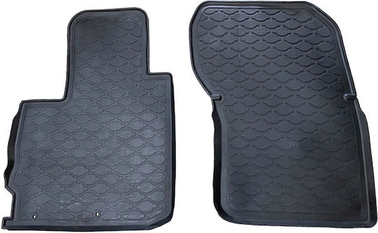 Set Front and Back Car Mats 3 Pieces Raised Sides Type for Peugeot 4007 Mitsubishi Outlander Citroen C-Crosser 2008-2012 Black