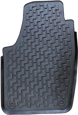 Set of Front and Rear Mats Tray Type 4pcs from Rubber for Skoda Fabia 2006-2014 Black