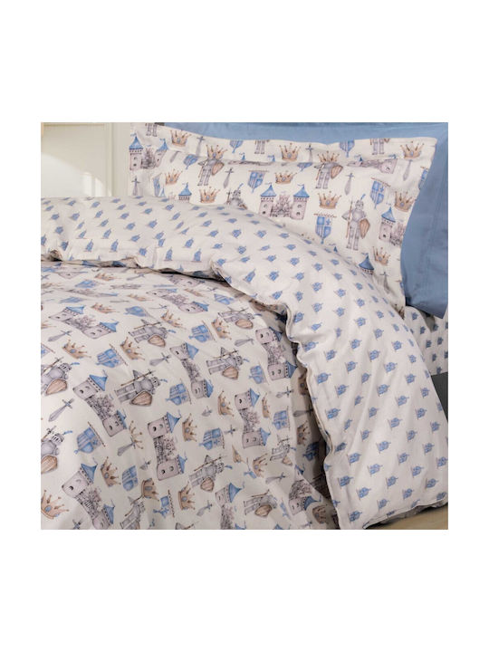 Greenwich Polo Club 8827 Set Kids Duvet Cover Single with Pillowcase Cotton Light Blue 160x240cm