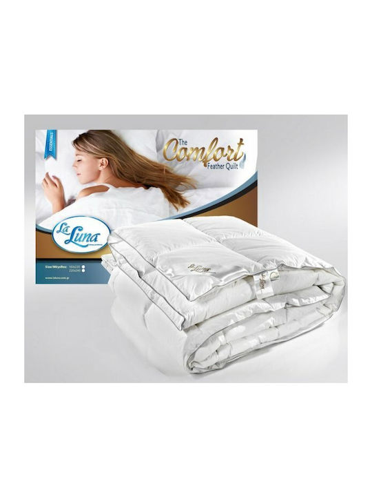 Palamaiki Duvet Single with Microfiber Filling 160x240cm Twin Stripe White Comfort 200 GSMGsm 7.5 togs Togs