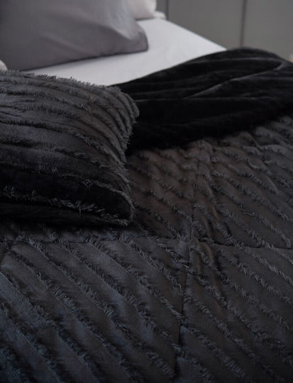 Palamaiki Duvet Cover Single 160x240cm Gwen Black 640 GSMGsm