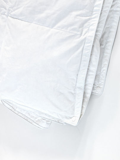 Palamaiki Завивка King Size с Пълнеж Микрофибър 260x240см Twin Stripe Бял 200 GSM 7.5 togs