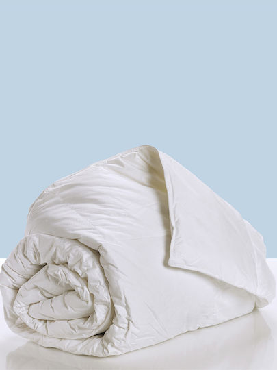 Palamaiki Πάπλωμα Υπέρδιπλο Πουπουλένιο 220x240εκ. White 300 GSM 9 togs