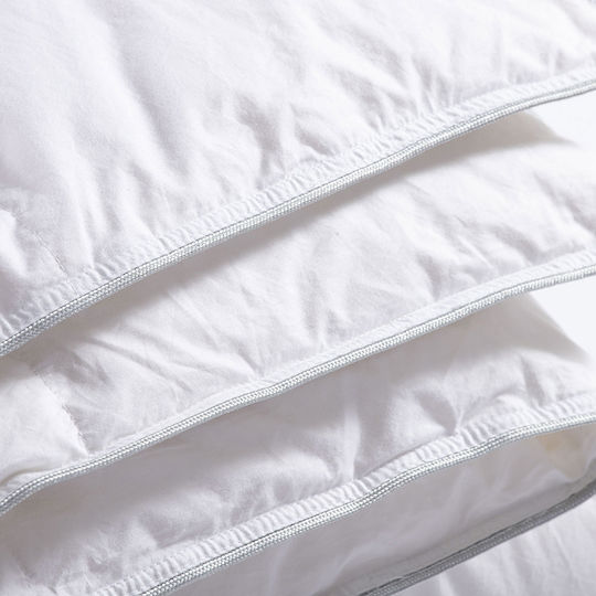 Nef-Nef Homeware Πάπλωμα Μονό Πουπουλένιο 160x220εκ. Duck Down 60/40 White Linen 210 GSM 10 togs