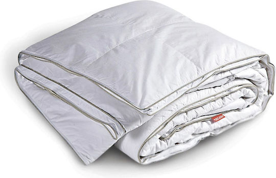 Nef-Nef Homeware Πάπλωμα Μονό Πουπουλένιο 160x220εκ. Duck Down 60/40 White Linen 210 GSM 10 togs